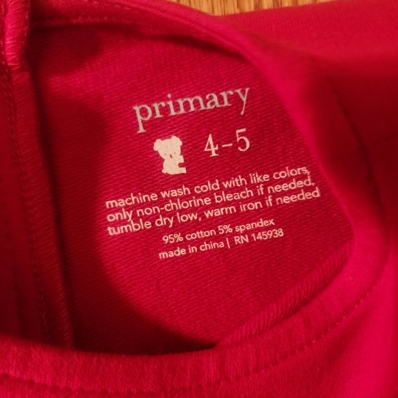 Excellent condition red Primary dress, Size 4/5 - Picture 2 of 3